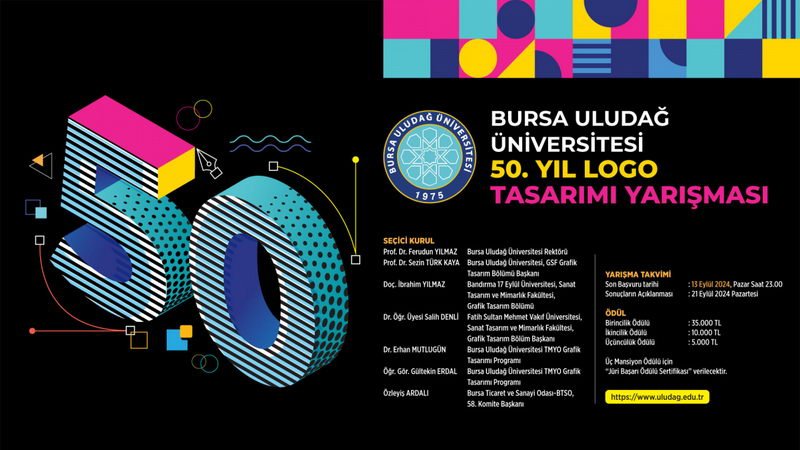 Bursa Uludağ Üniversitesi (BUÜ), 2025 yılında kutlayacağı 50. kuruluş yıldönümünü