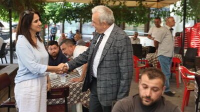 Nilüfer Belediye Başkanı Şadi Özdemir, Demirci Mahallesi’ndeki vatandaşlarla bir araya