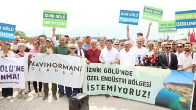 Orhangazi ilçesinde, İznik Gölü kıyısına kurulması planlanan Varaka Kağıt Fabrikası’na