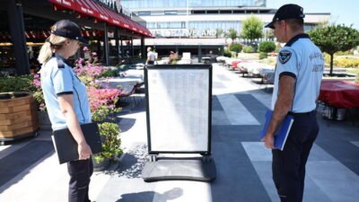 Nilüfer Belediyesi Zabıta Müdürlüğü ekipleri, ilçe genelindeki işyerlerinin yasal sorumluluklarını