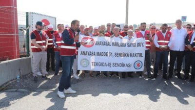 TEKGIDA-İŞ SENDİKASI, EKER FABRİKASI'NDA SENDİKALI OLDUKLARI İÇİN İŞTEN ÇIKARILAN VE