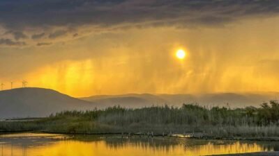 Sağanak yağmur bulutları, Bursa semalarında görsel şölen oluşturdu. Yaban hayatı
