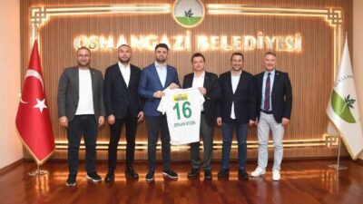 Bursaspor Başkanı Enes Çelik ve Yönetim Kurulu Üyeleri, Osmangazi Belediye