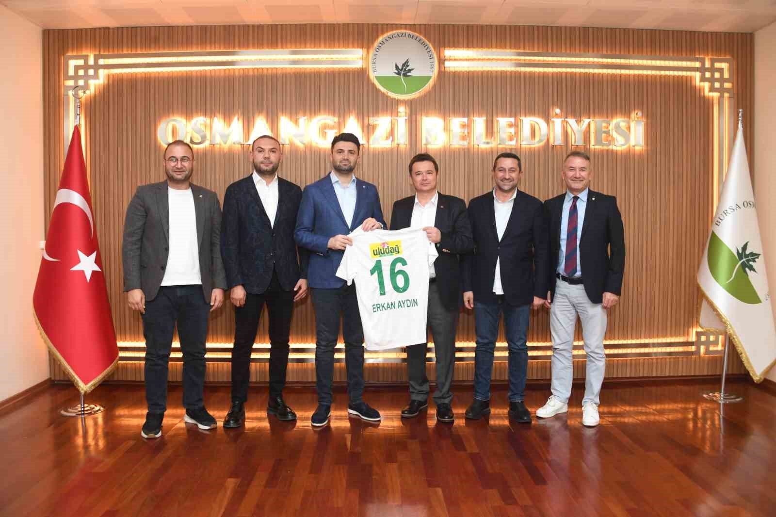 Bursaspor Yönetiminden Başkan Erkan Aydın’a ziyaret