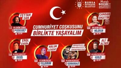Bursa’da Cumhuriyet coşkusunu özel olarak hazırlanan ‘Cumhuriyet Tırı’ ile 17