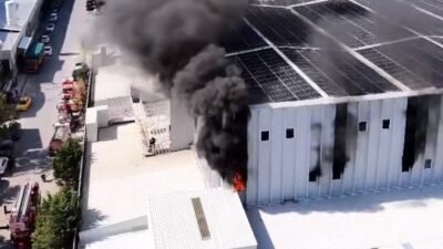 Bursa’da Demirtaş Organize Sanayi Bölgesi’nde bulunan bir tekstil fabrikasının dokuma