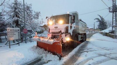 Bursa Büyükşehir Belediyesi, kent merkezinin yanı sıra tüm ilçelerde kar