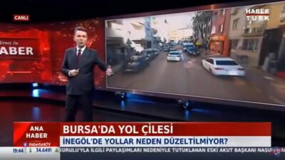 Habertürk ana haber spikeri Mehmet Akif Ersoy'un İnegöl Belediyesi AK