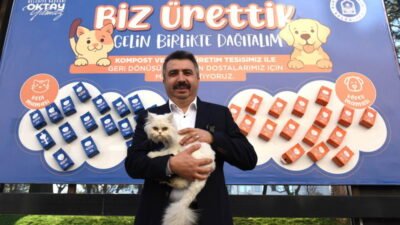 Yıldırım Belediyesi, çöpe gidecek yemek atıklarından kedi ve köpek maması