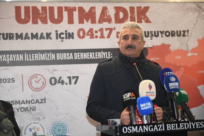 CHP Bursa İl Başkanı Nihat Yeşiltaş, Bursa'daki anma töreninde yaptığı