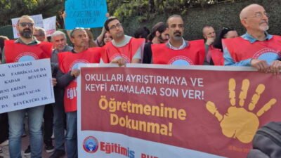 Eğitim İş Bursa Şubesi'nden yapılan açıklamada, "Bu tasfiye operasyonunun arkasında