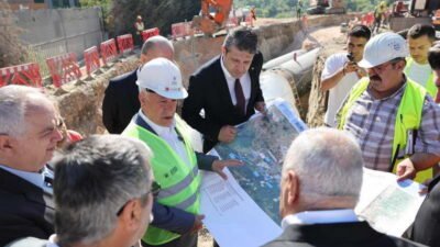 Bursa Büyükşehir Belediye Başkanı Mustafa Bozbey, Çınarcık Barajı isale hattı