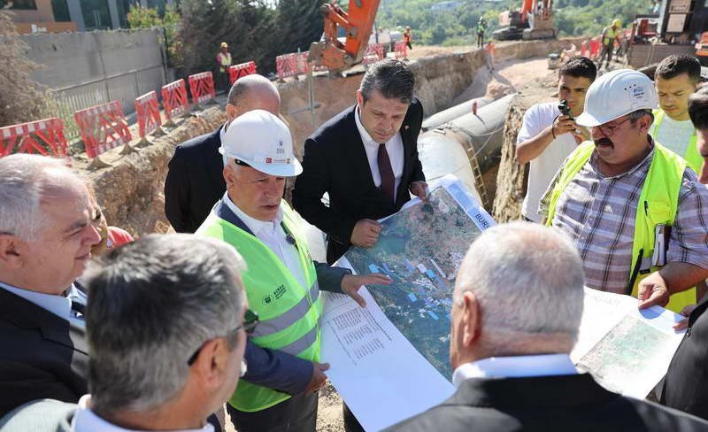 Çınarcık Barajı suyu eylül ayında Bursa’da (Görüntülü) Bursa Büyükşehir Belediye Başkanı Mustafa Bozbey, Çınarcık Barajı isale hattı