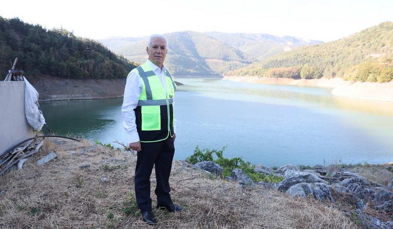 Nilüfer Barajı'nın tamamen kuruduğu, Doğancı Barajı'nın kritik seviyelere indiği Bursa'da