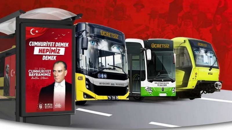 Bursa Büyükşehir Belediyesi, vatandaşların tören ve kutlamalara kolaylıkla ulaşabilmesi amacıyla