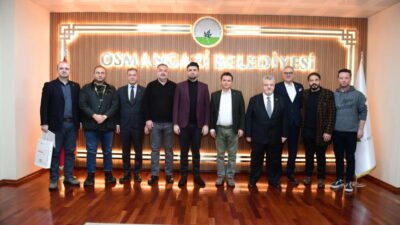 Osmangazi Belediye Başkanı Erkan Aydın, Bursaspor Kulübü Başkanı Enes Çelik’i