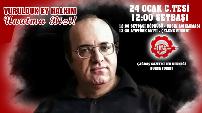 Gazeteci Uğur Mumcu'nun aramızdan ayrılışının 33'ncü yıldönümünde, Çağdaş Gazeteciler Derneği