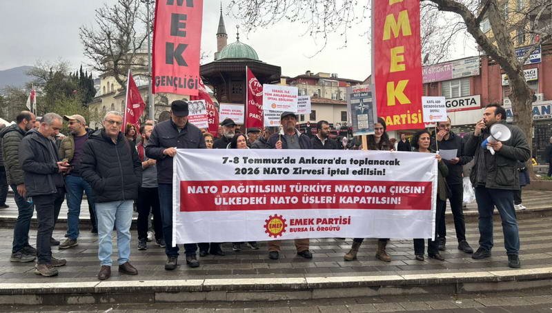 NATO’nun 77’nci kuruluş yıl dönümünde Emek Parti Bursa İl Örgütü