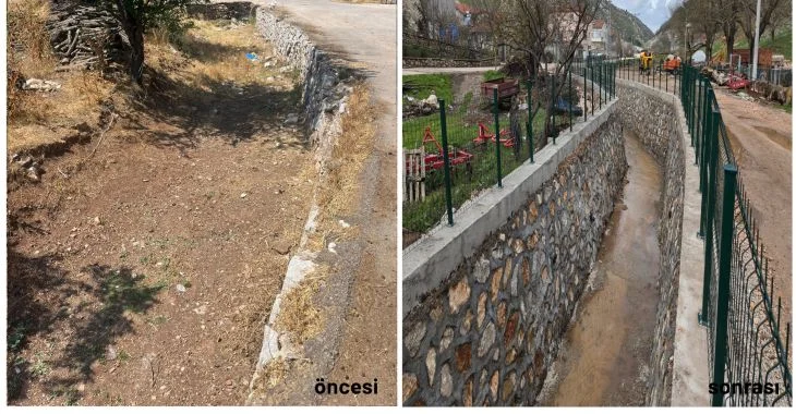 Bursa Büyükşehir Belediyesi’ne bağlı BUSKİ ekipleri, Gürsu ilçesi Dışkaya Mahallesi’nde