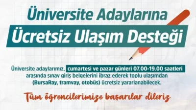 Bursa Büyükşehir Belediyesi, 20 ve 21 Haziran tarihlerinde gerçekleştirilecek Yükseköğretim