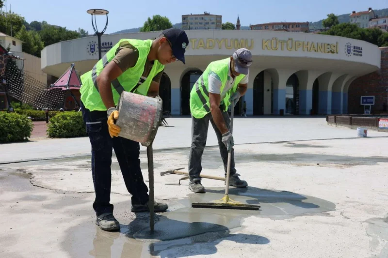 Bursa Büyükşehir Belediyesi, Millet Bahçesi’nde bakım ve onarım ihtiyacı bulunan