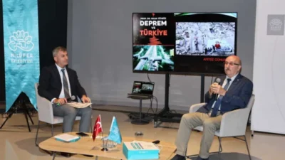 Nilüfer Belediyesi’nin 17 Ağustos depreminin yıldönümünde düzenlediği söyleşide konuşan Jeoloji
