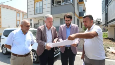İnegöl Belediyesi, Yeni Mahallede devam eden üst yapı çalışmaları kapsamında