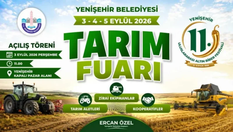 Yenişehir Belediyesi tarafından 11. Uluslararası Altın Biber Festivali kapsamında gerçekleştirilecek