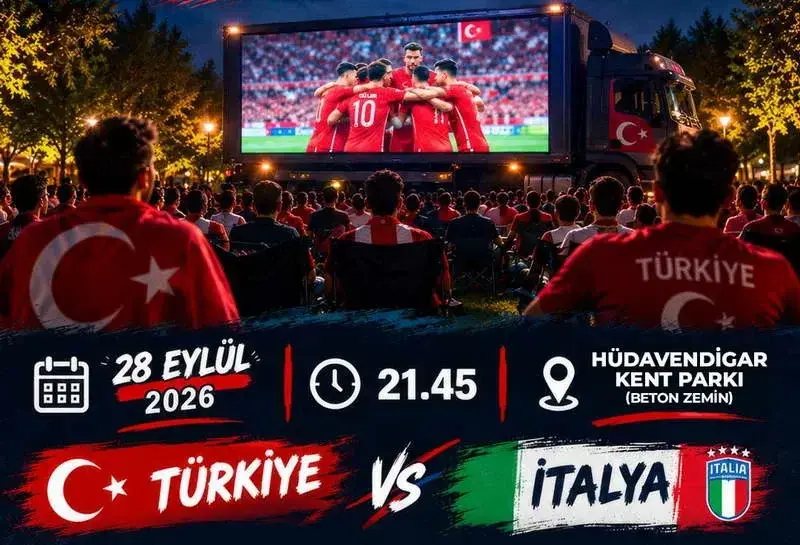 Bursa Büyükşehir Belediyesi, milli maç coşkusunu hep birlikte yaşamak isteyen,