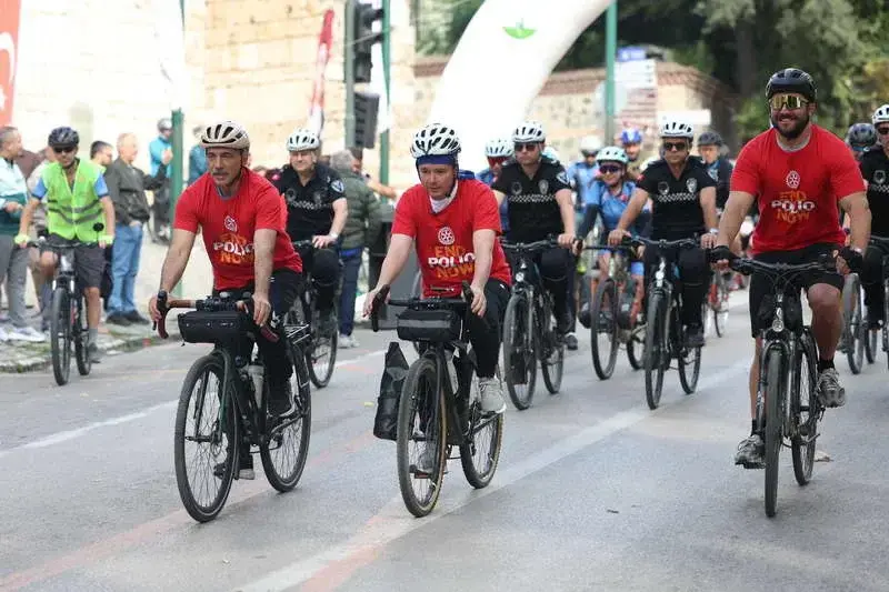 18.Tophane-Nilüfer-Mudanya Bisiklet Turu’nda yüzlerce bisikletçiyle birlikte pedal çeviren Osmangazi Belediye