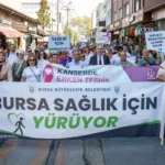 Bursa sağlık için yürüdü