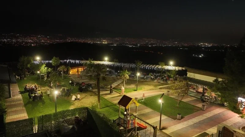 Gürsu Belediyesi’nin Katırlı Dağı yolu üzerinde, Bursa’ya nazır panoramik manzaraya