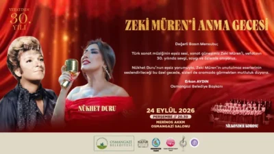 Osmangazi Belediyesi, Türk Sanat Müziği’nin unutulmaz ismi Zeki Müren’i, ölümünün